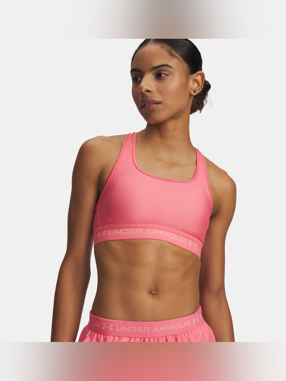 UA Crossback Mid Sports Bra + Shorty Shorts